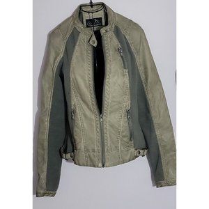 One Sexy Biker Chick Size S Leather Look Womens Biker Jacket